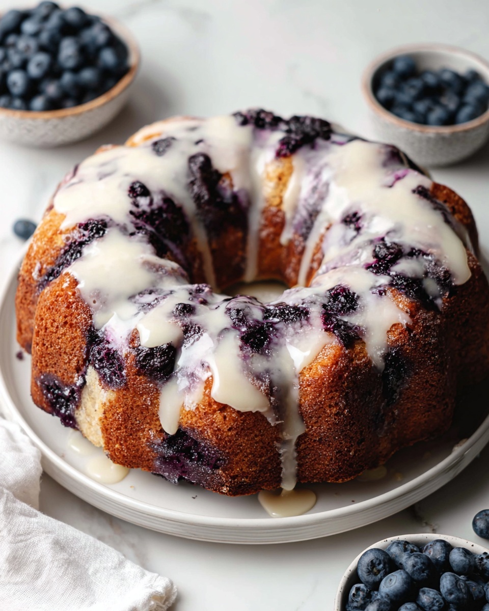 Blueberry Monkey Bread with Cinnamon Sugar & Vanilla Glaze Recipe - Recipe Image