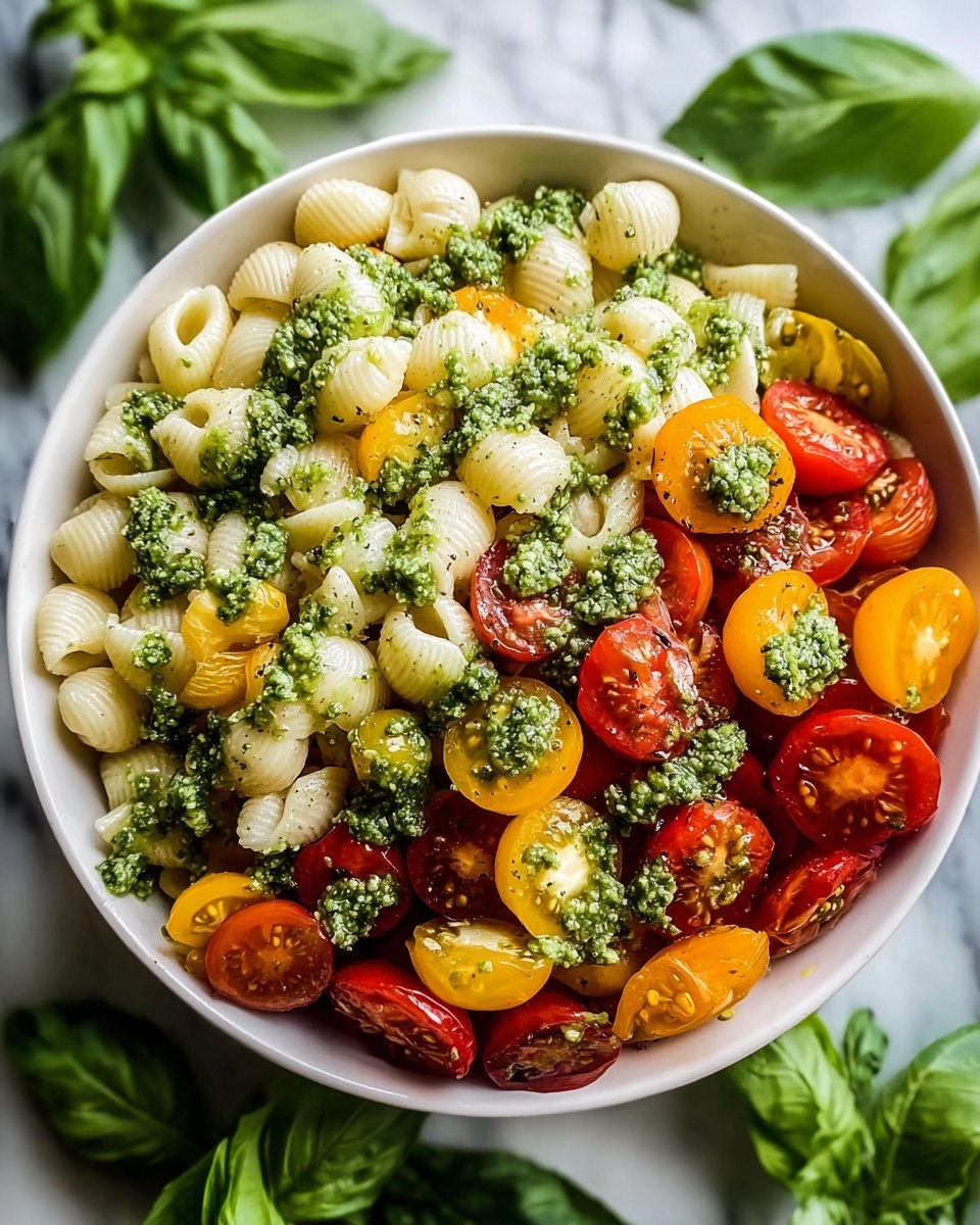Pesto Pasta Salad with Zucchini, Squash, and Pine Nuts Recipe - Recipe Image