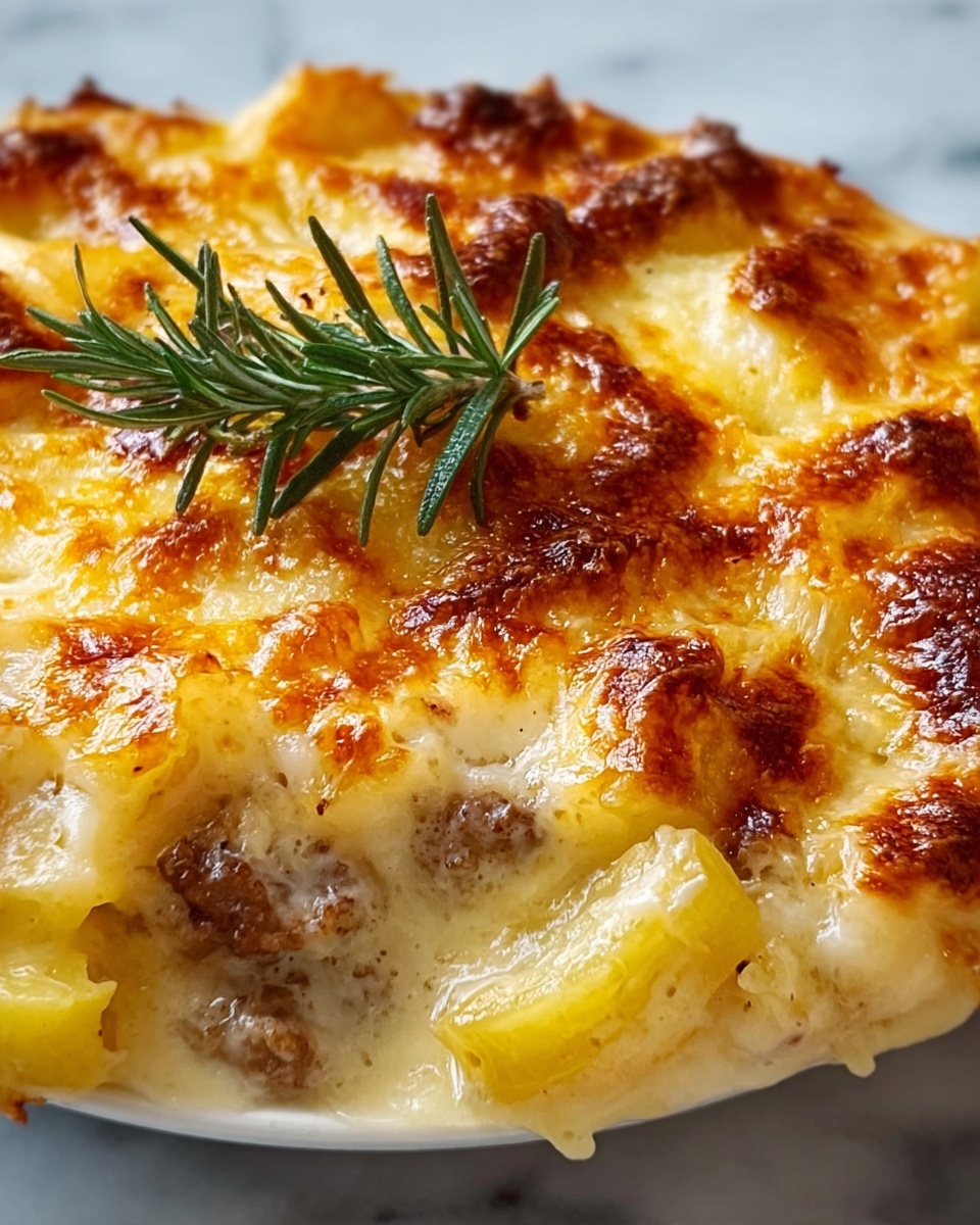 Beef Potato Cheese Casserole Recipe - Recipe Image