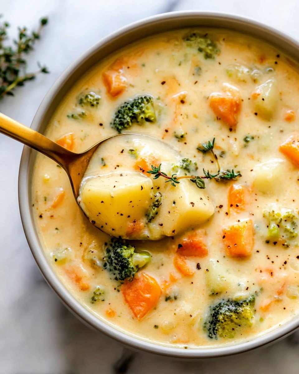Broccoli Potato Cheese Soup Recipe - Recipe Image