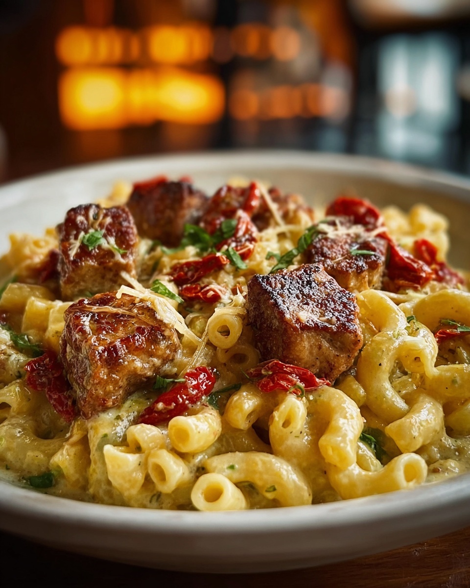 Loaded Chicken and Cajun Sausage Pasta Casserole Recipe - Recipe Image