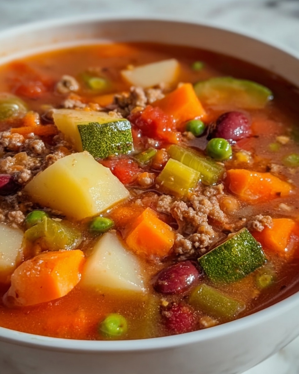 Ground Beef Vegetable Soup Recipe - Recipe Image
