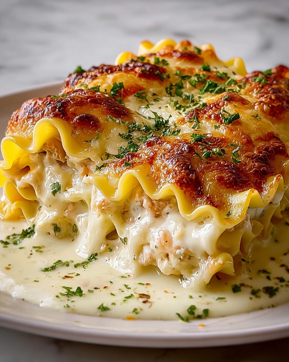 Shrimp & Crab Alfredo Lasagna Roll-Ups Recipe - Recipe Image