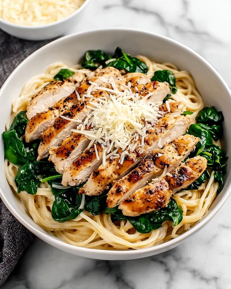 Creamy Chicken Florentine Pasta Recipe - Recipe Image