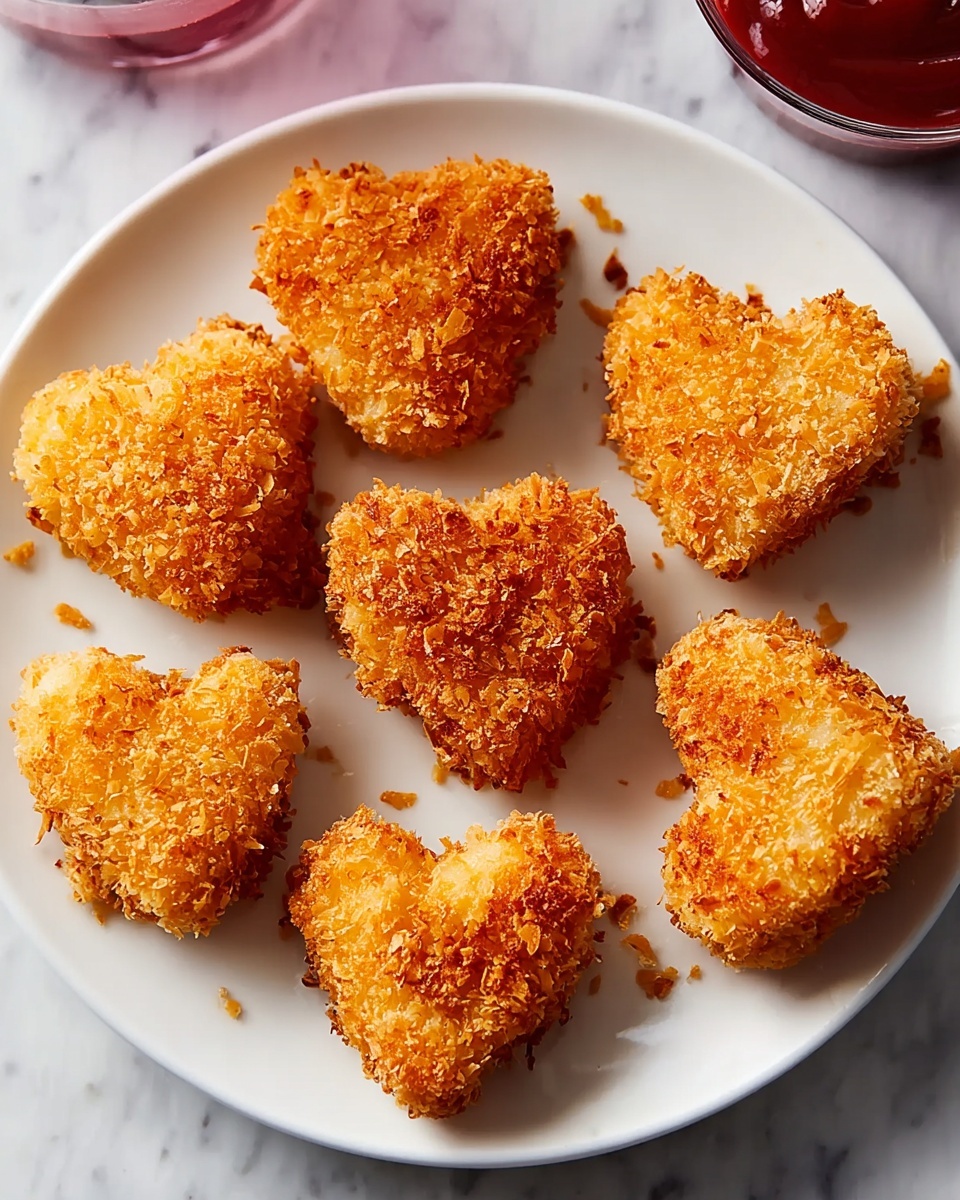 Heart-Shaped Chicken Nuggets Recipe - Recipe Image