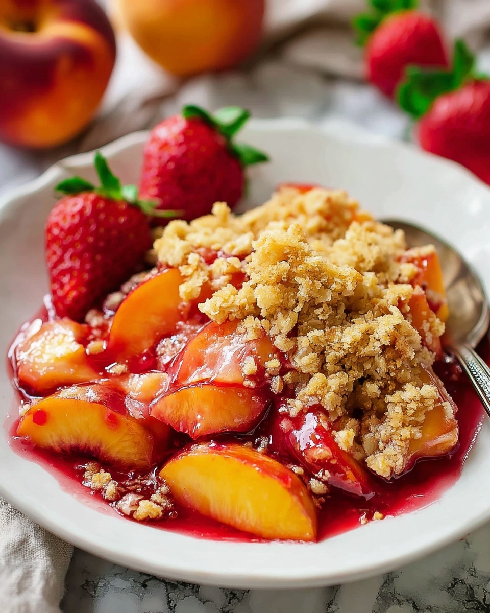Strawberry Peach Crisp Dessert Recipe - Recipe Image