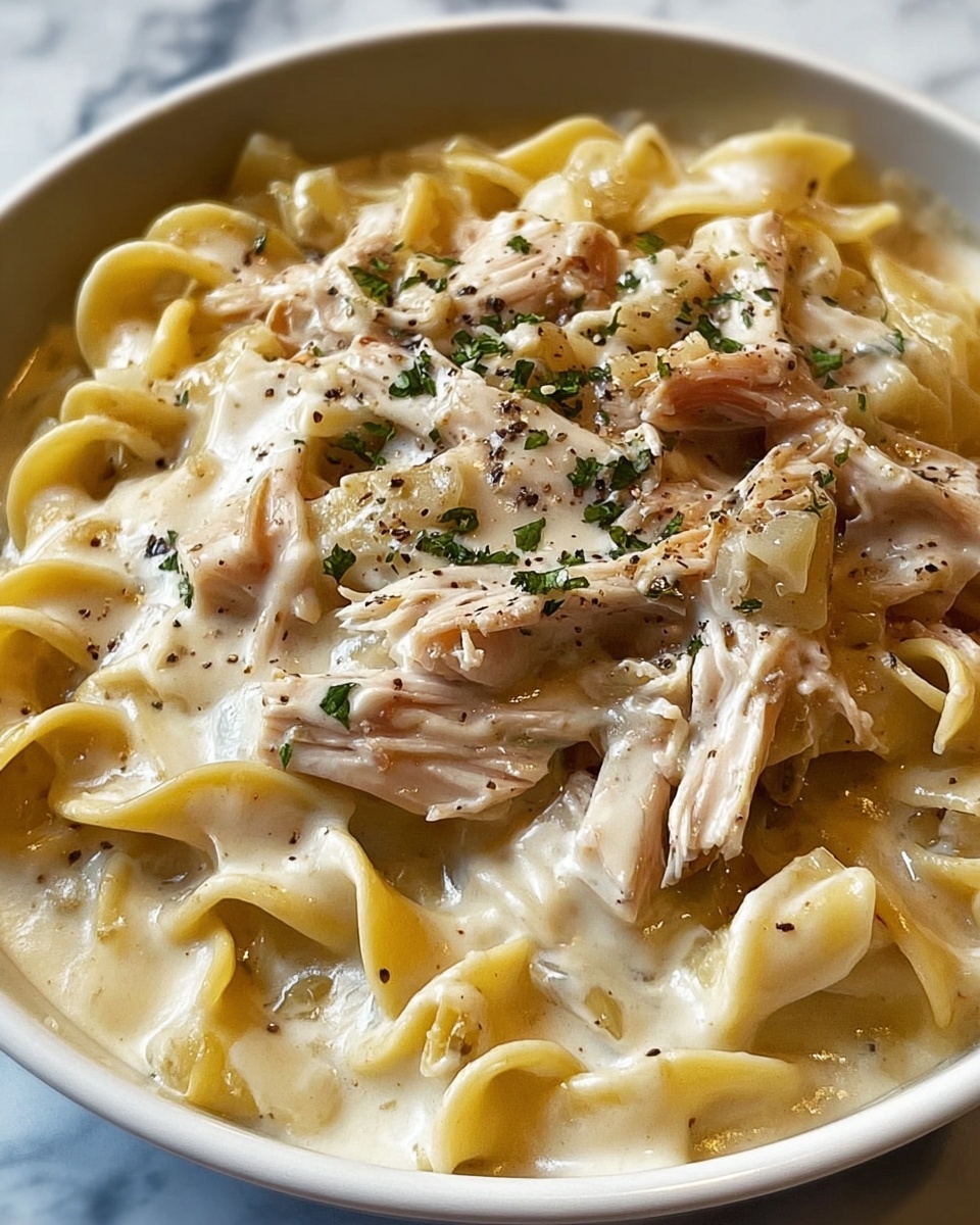 Comforting Chicken & Noodles Crock Pot Recipe - Recipe Image
