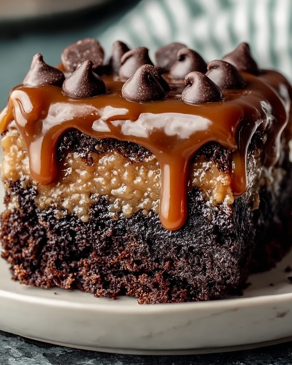 The Best German Chocolate Poke Cake Recipe - Recipe Image