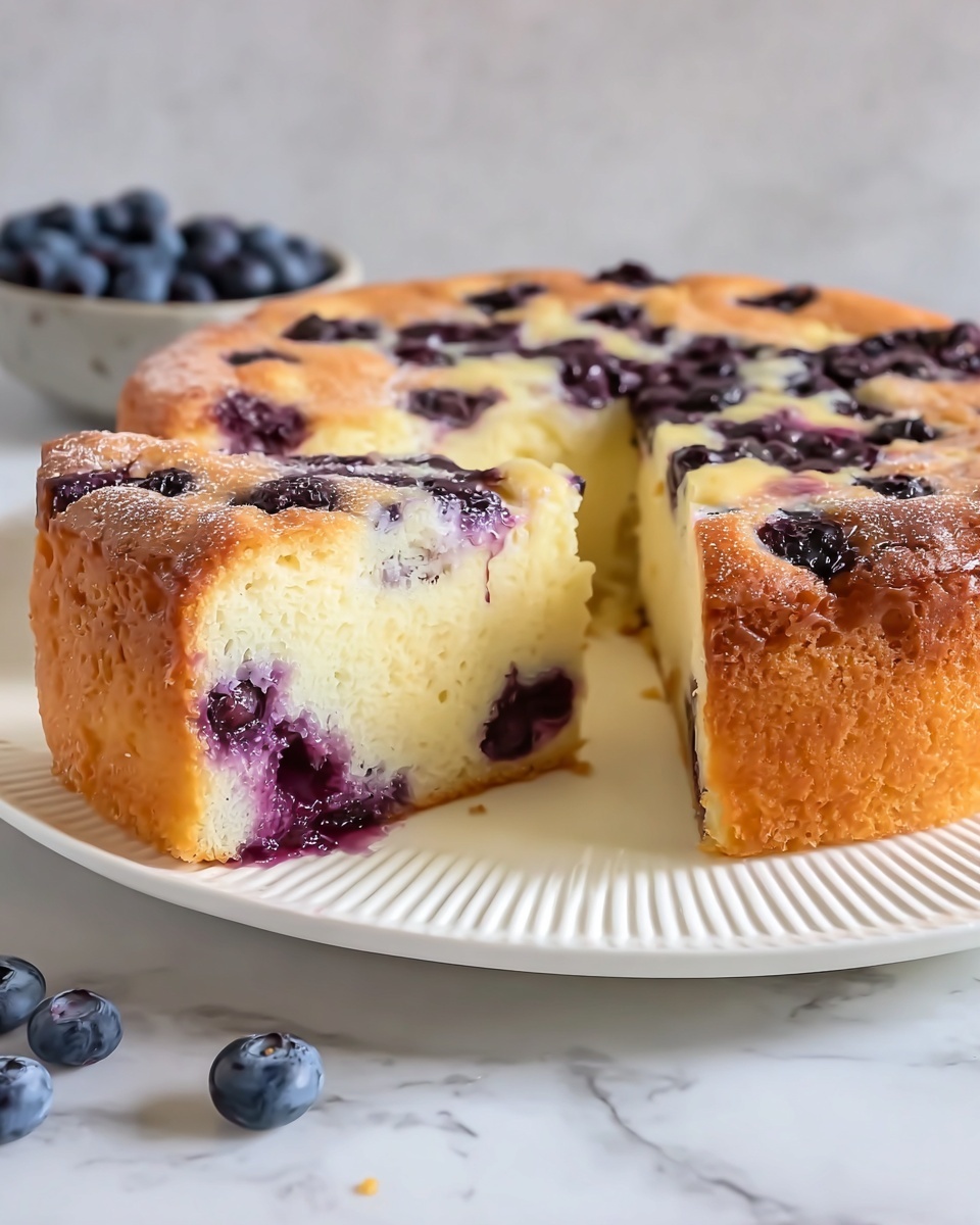 Air Fryer Blueberry Yogurt Cake Recipe - Recipe Image