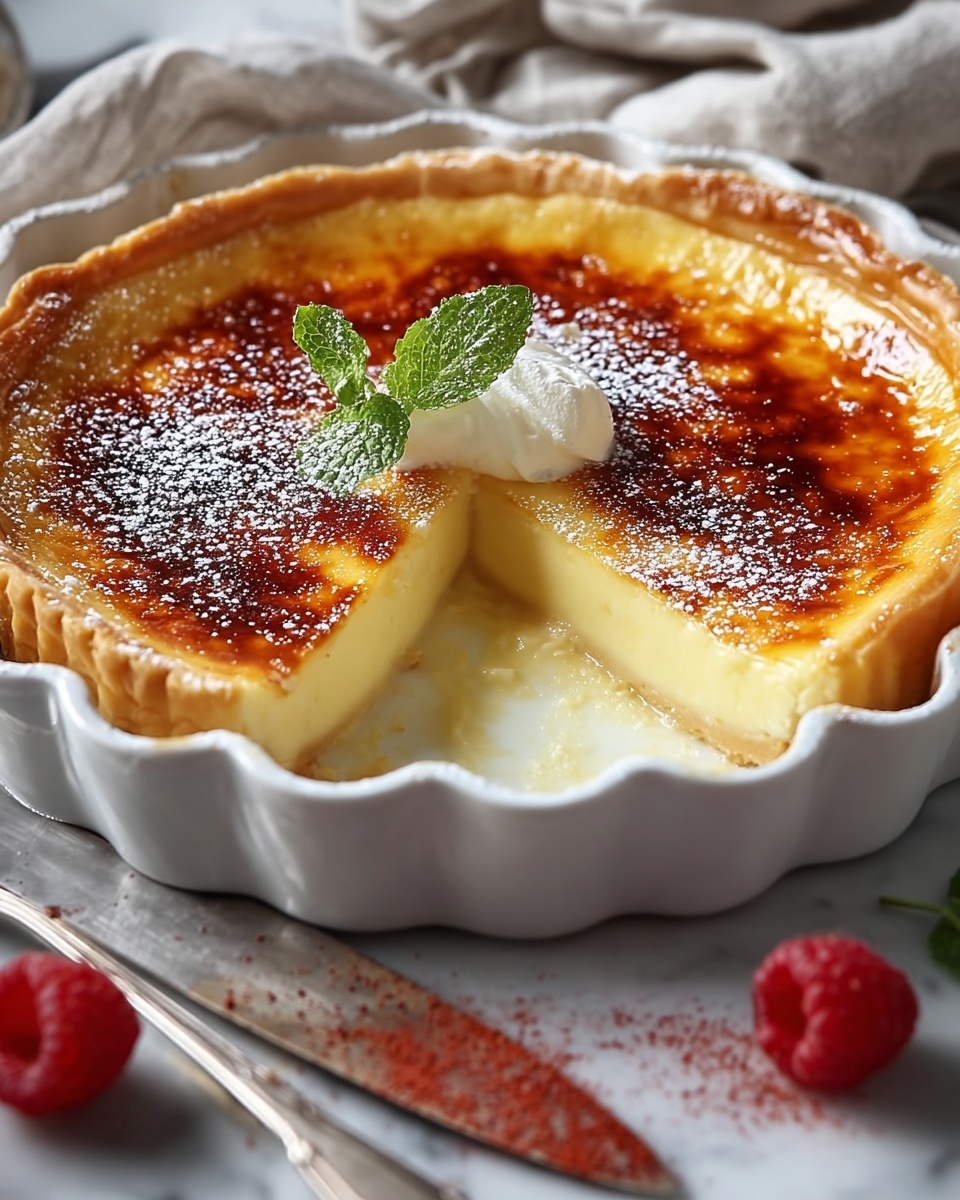 Authentic French Crème Brûlée Tart Recipe - Recipe Image