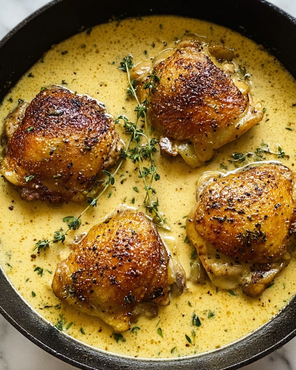 Chicken Thighs in Creamy Garlic Parmesan Sauce Recipe - Recipe Image