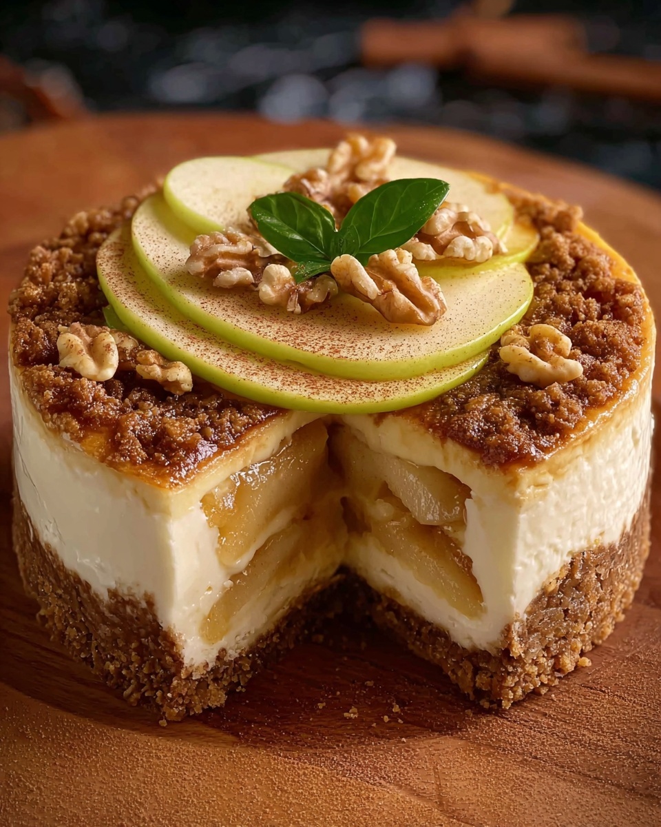 Apple Pie Stuffed Cheesecake Recipe - Recipe Image