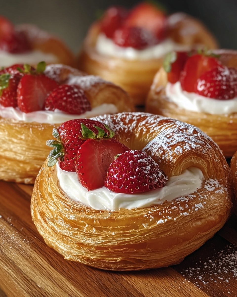 Vegan Strawberry Danish Pastry Recipe - Recipe Image