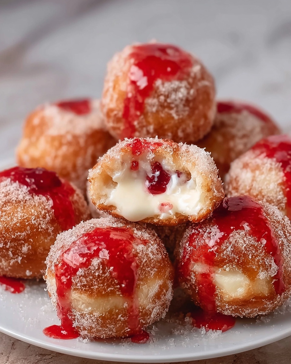 Strawberry Cheesecake Donut Holes Recipe - Recipe Image