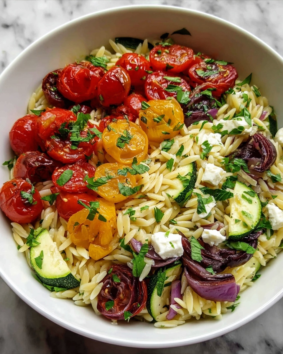 Mediterranean Orzo Pasta Salad Recipe - Recipe Image