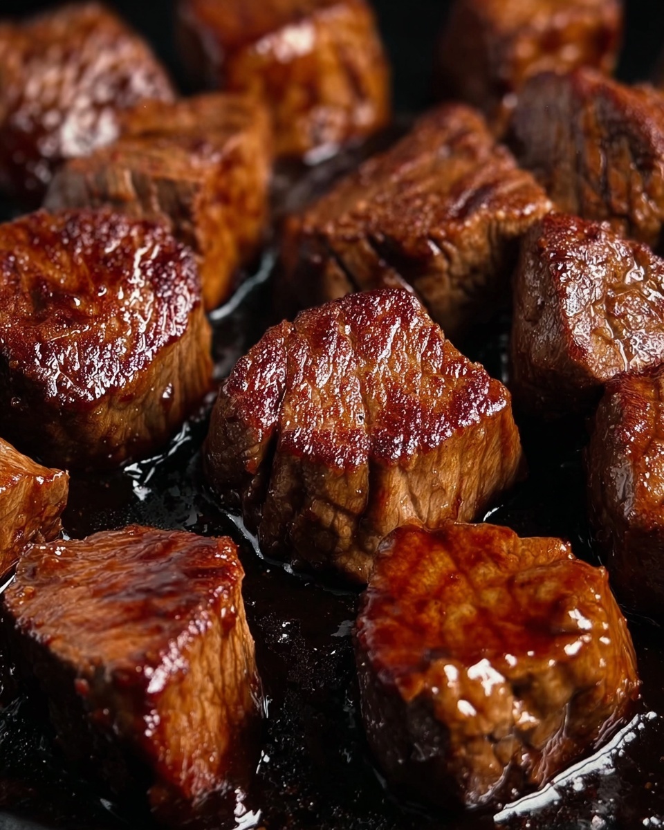 Air Fryer Tangy Honey BBQ Steak Bites Recipe - Recipe Image