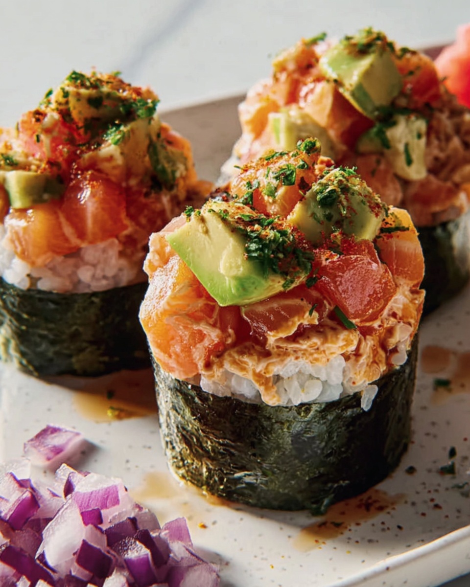Baked Salmon Sushi Cups Recipe - Recipe Image
