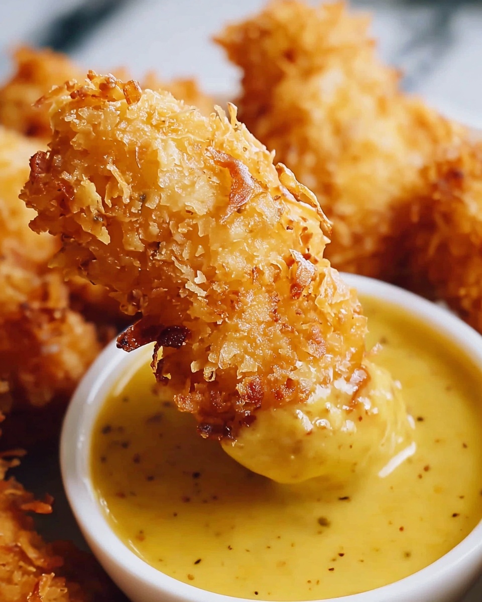 Baked Coconut Chicken Tenders with Apricot Mustard Sauce Recipe - Recipe Image