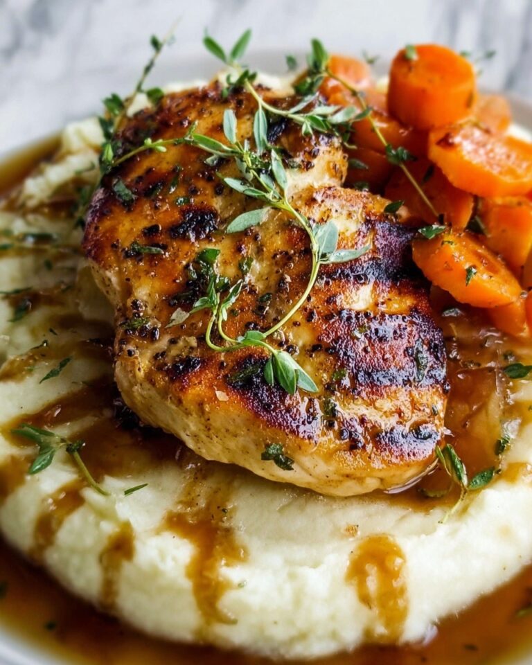 Garlic Herb Chicken Thighs with Mashed Potatoes and Honey-Glazed Carrots Recipe