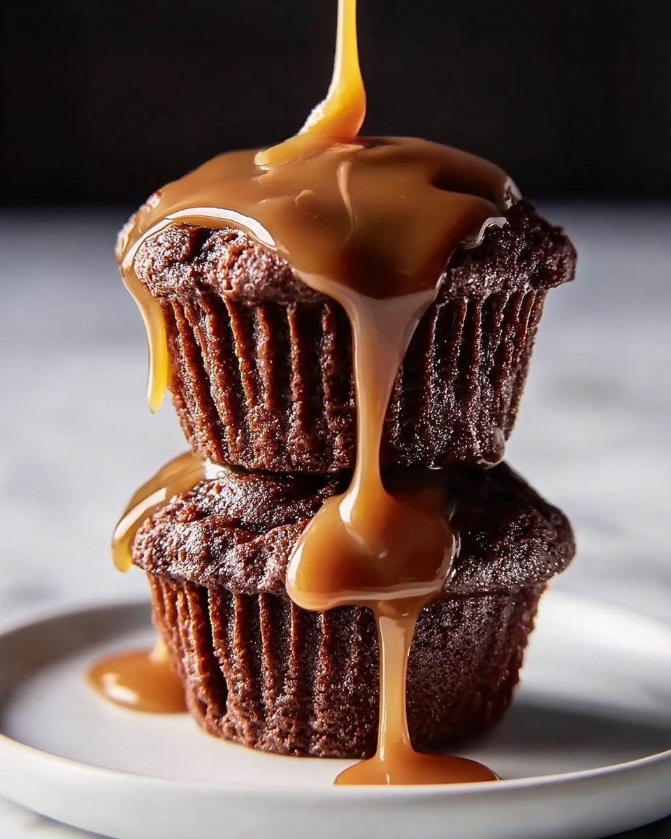 Brownie Cookie Dough Cups with Caramel Drizzle Recipe - Recipe Image