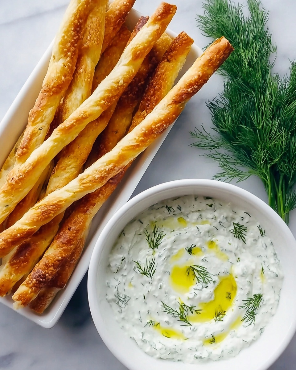 Pita Fries with Tzatziki Recipe - Recipe Image