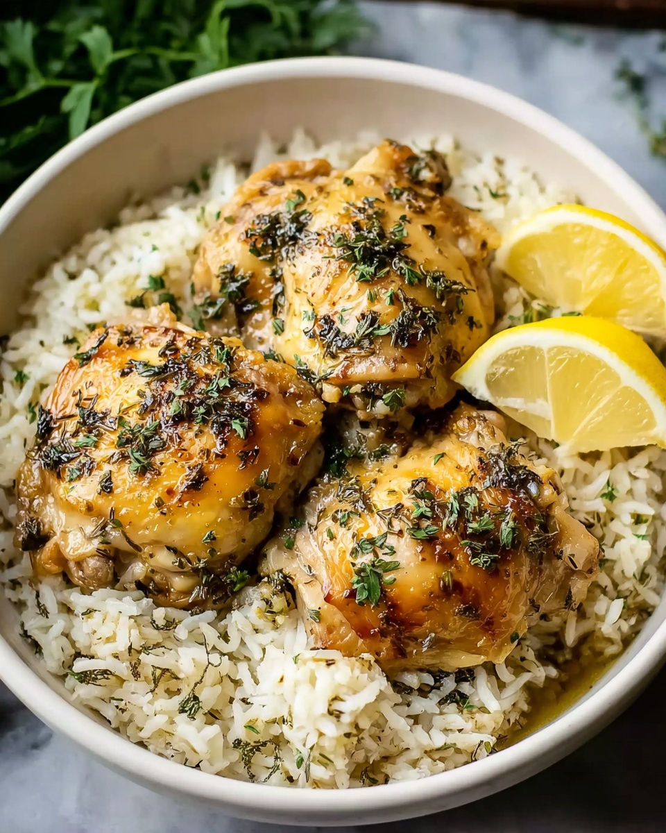 Slow Cooker Lemon Herb Chicken and Rice Recipe - Recipe Image