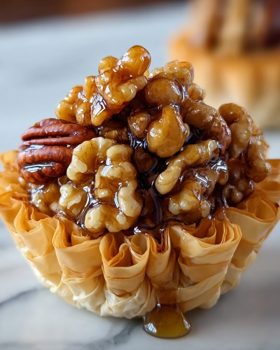 Pecan Caramel Baklava Cups Recipe - Recipe Image