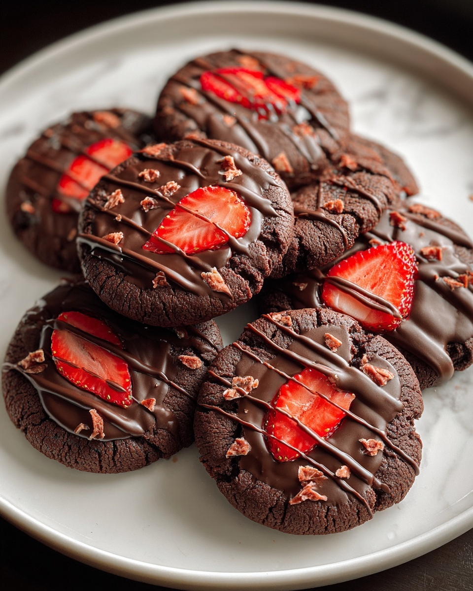 Chocolate Covered Strawberry Cookies Recipe - Recipe Image