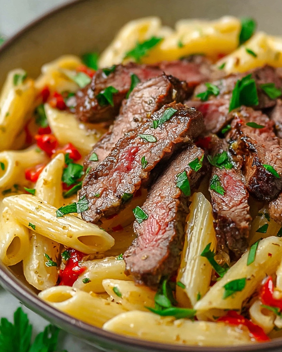 One-Pot Zesty Steak Pasta Recipe - Recipe Image