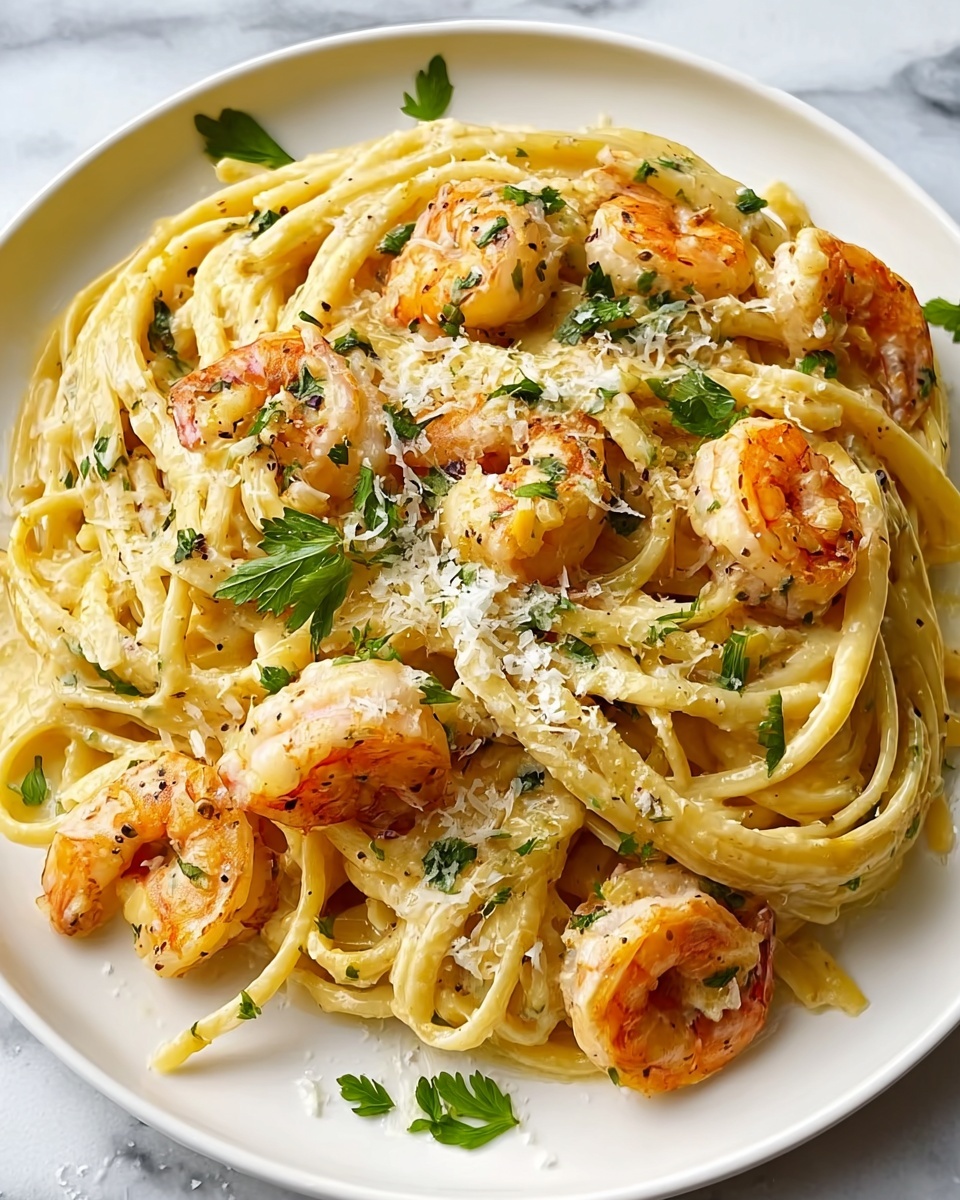 Creamy Garlic Shrimp Pasta Recipe - Recipe Image