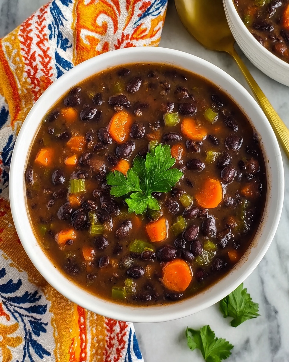 Easy Black Bean Salsa Soup Recipe - Recipe Image