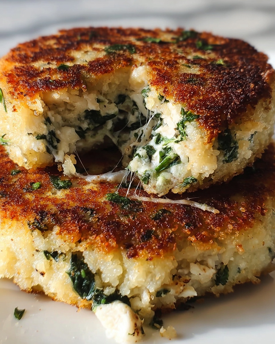 Spinach and Cheese Stuffed Cauliflower Patties Recipe - Recipe Image