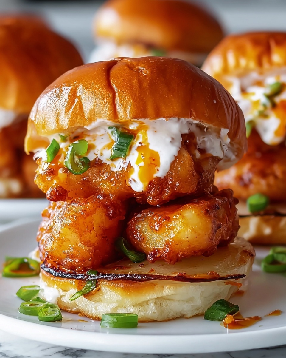 Buffalo Blue Crispy Tot Sliders Recipe - Recipe Image