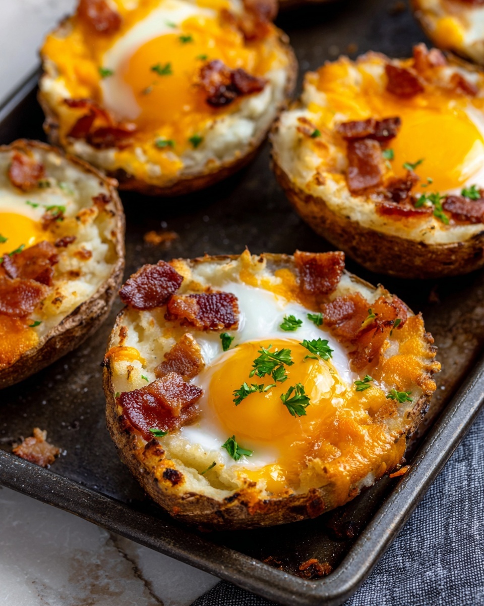 Twice Baked Loaded Breakfast Potatoes Recipe - Recipe Image