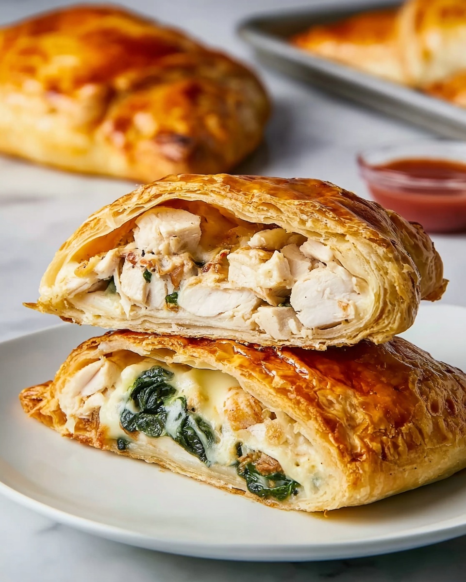 Creamy Chicken Calzone Recipe - Recipe Image