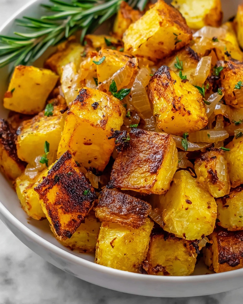 Pan-Fried Potatoes and Onions Hash Recipe - Recipe Image