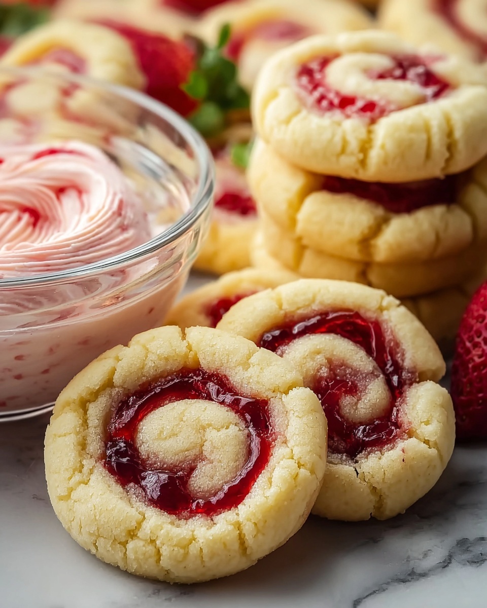 Strawberry Banana Pudding Cookies with Cheesecake Dip Recipe - Recipe Image
