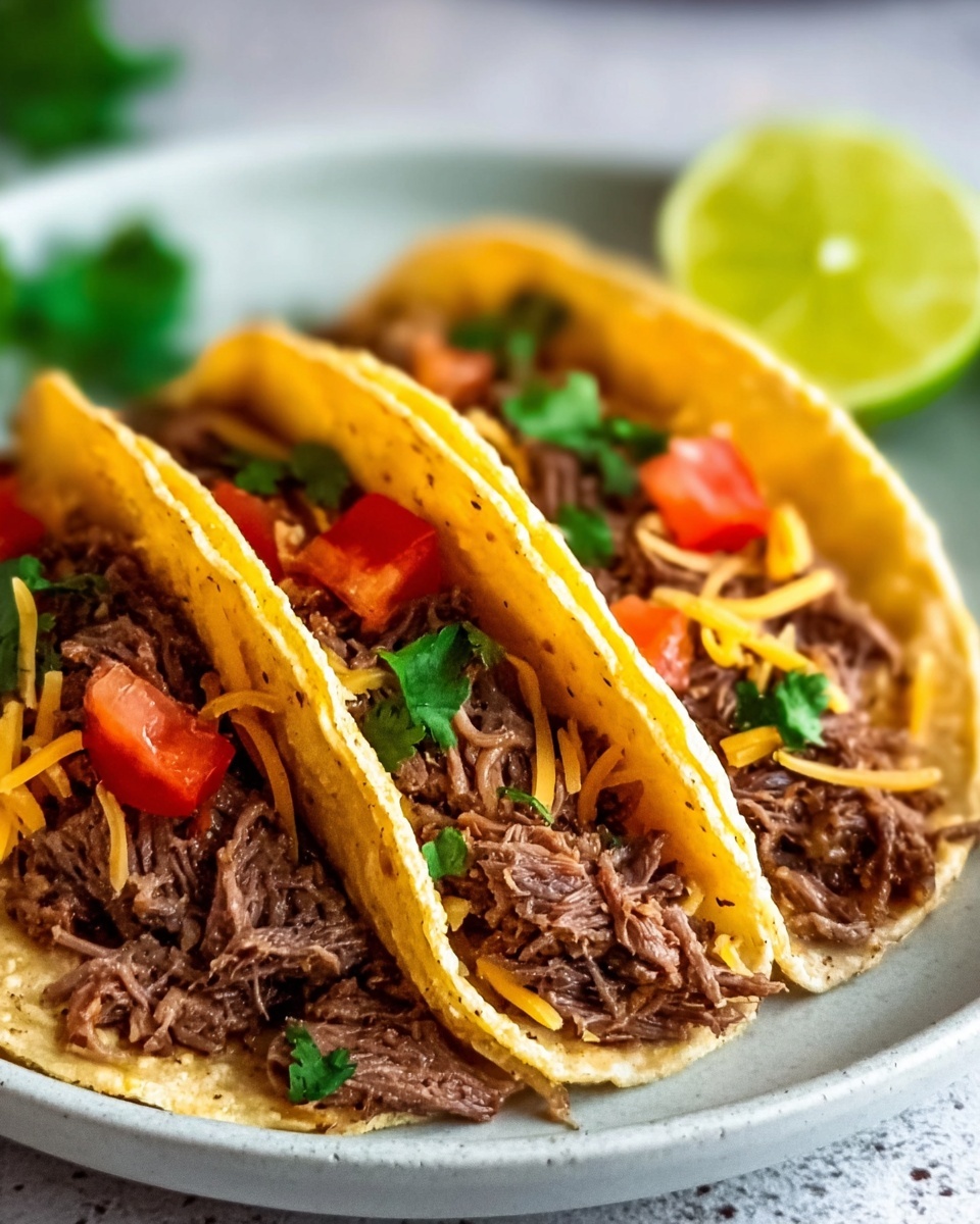 Crockpot Shredded Beef Tacos Recipe - Recipe Image