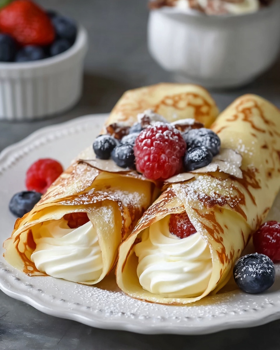 Cheesecake Crepe Roll-Ups Recipe - Recipe Image