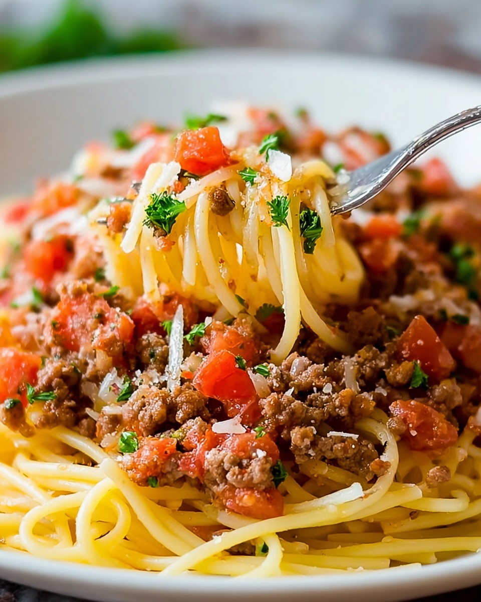 Cowboy Spaghetti with Bacon, Beef, and Barbecue Sauce Recipe - Recipe Image