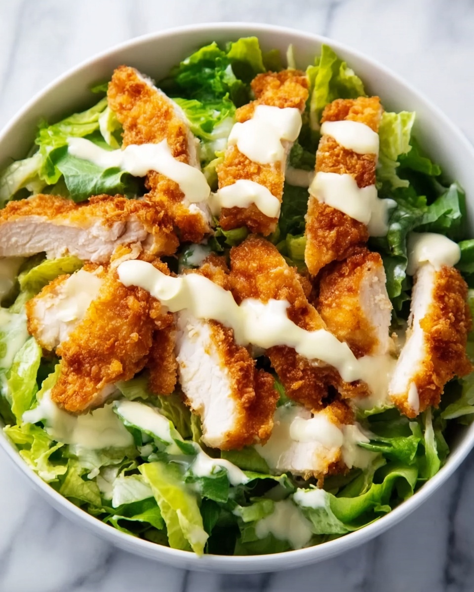 Crispy Chicken Caesar Salad Recipe - Recipe Image