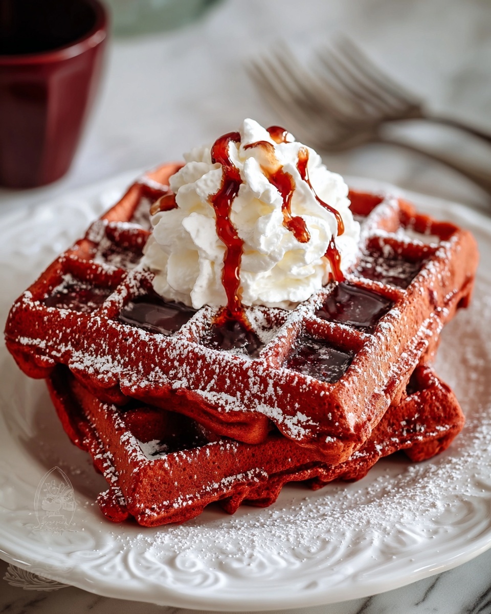 Red Velvet Waffles Recipe - Recipe Image