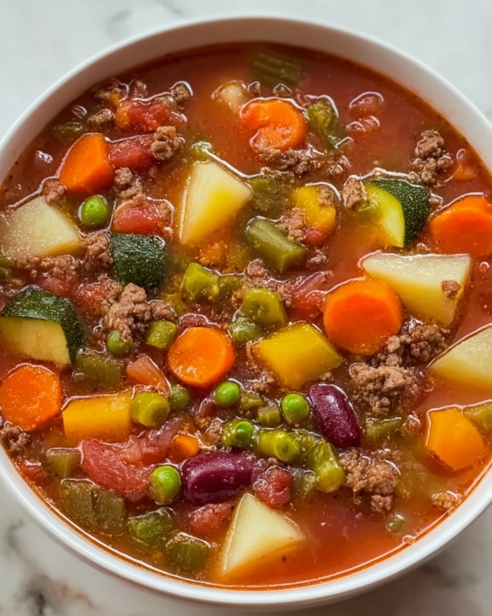 Ground Beef Vegetable Soup Recipe - Recipe Image