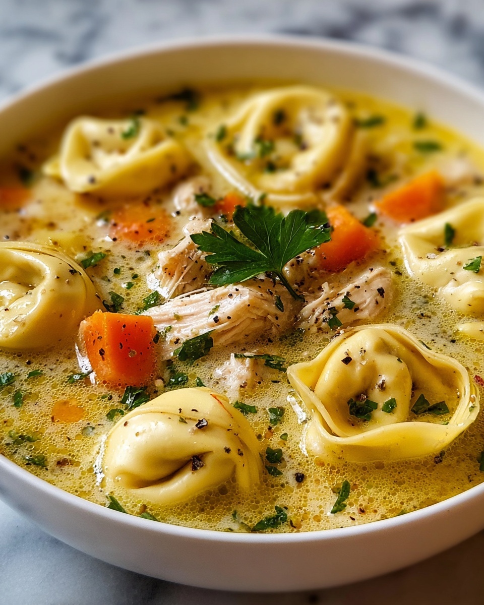 Creamy Chicken Tortellini Soup Recipe - Recipe Image