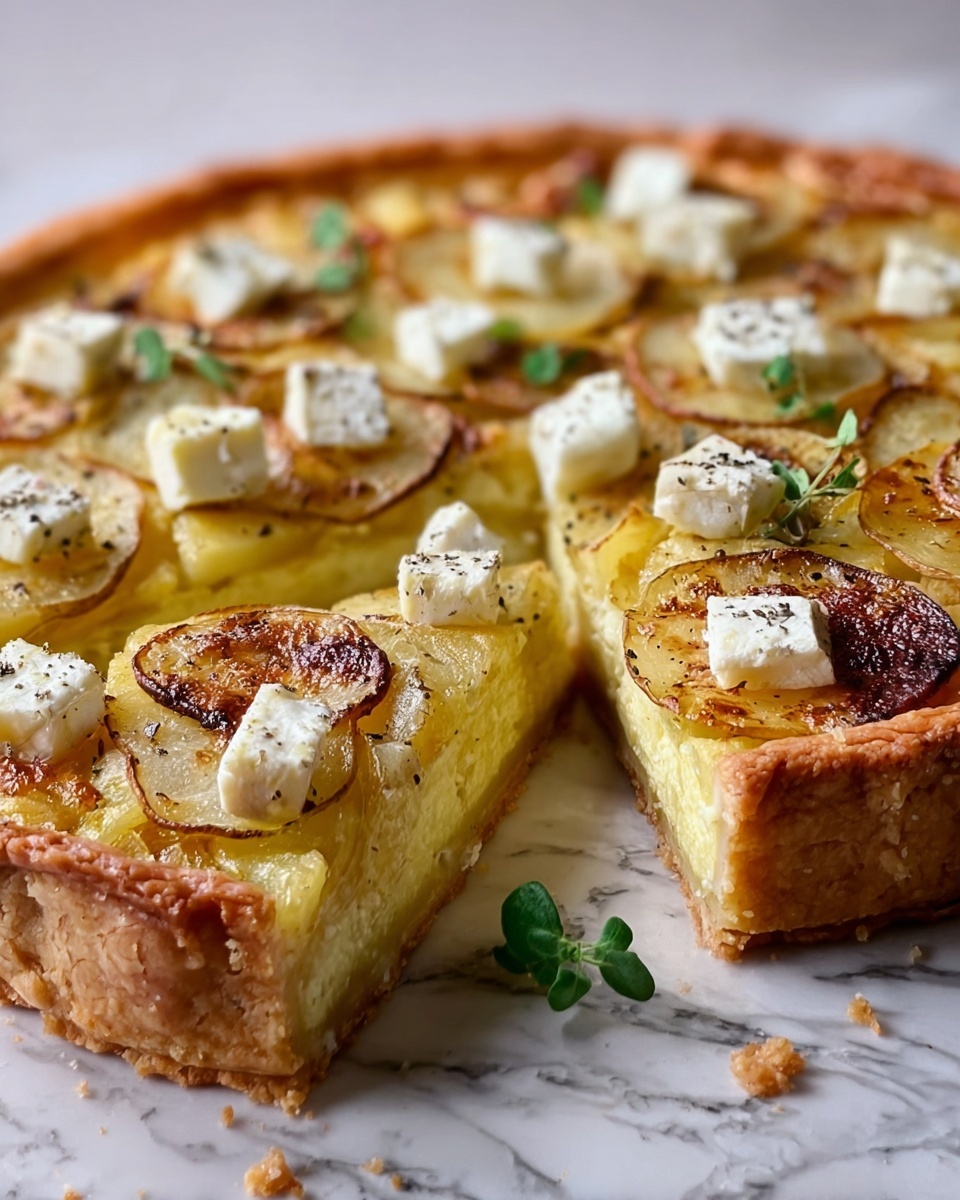 Potato, Goat Cheese, and Artichoke Quiche Recipe - Recipe Image