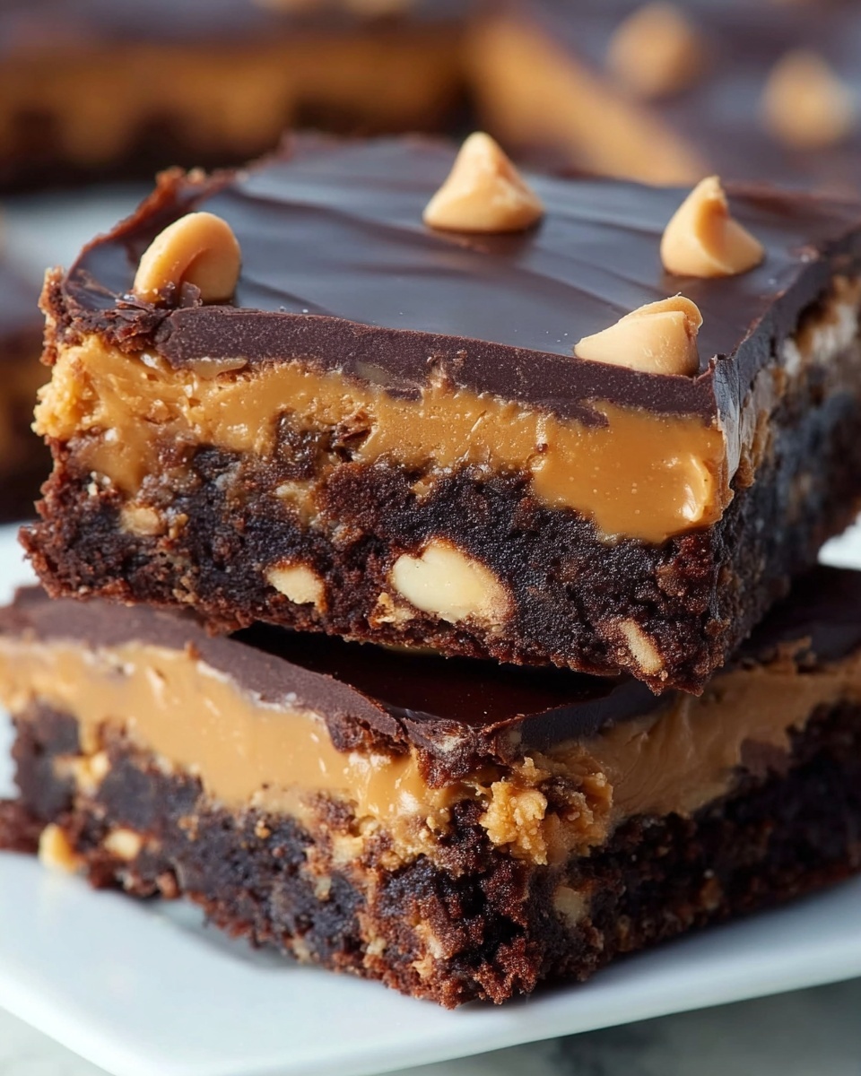 Peanut Butter Stuffed Brownies Recipe - Recipe Image