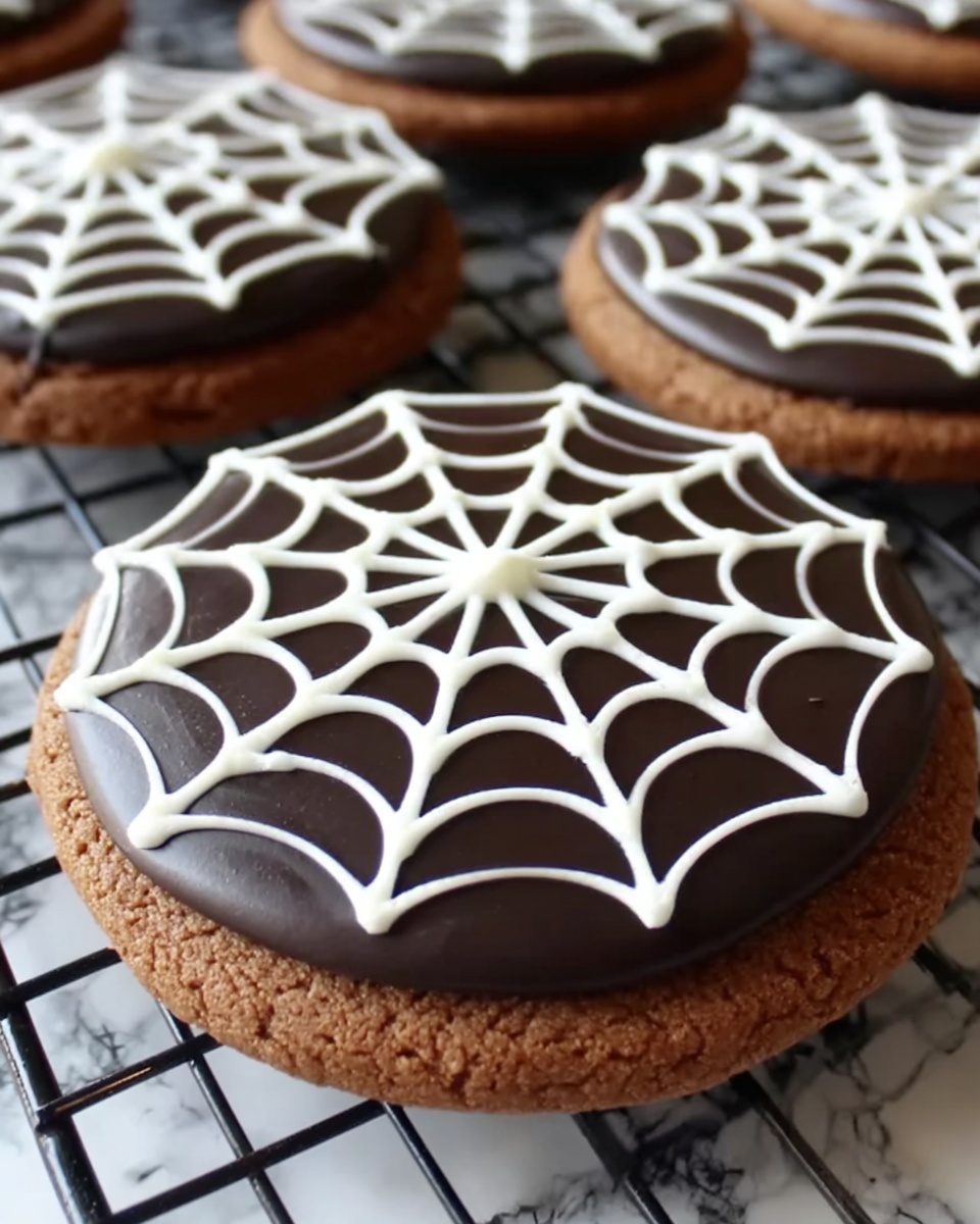 Spiderweb Halloween Cookies Recipe - Recipe Image