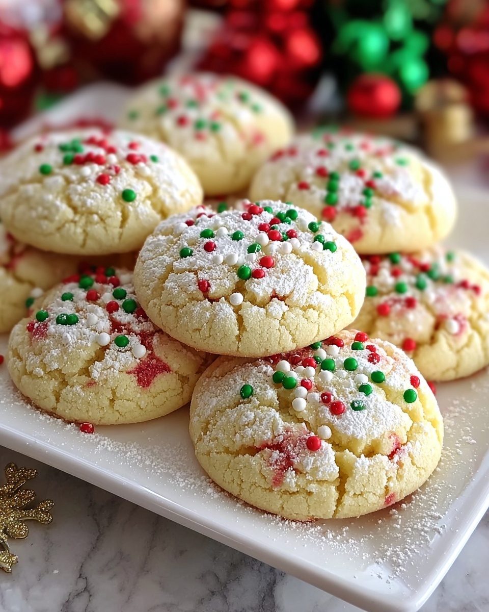 Christmas Ooey Gooey Butter Cookies Recipe - Recipe Image