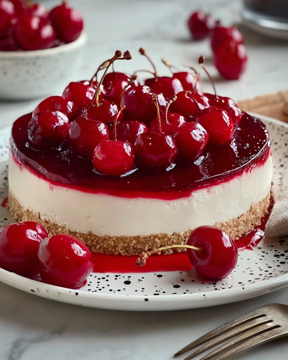 Easiest No-Bake Cherry Cheesecake: A Delightful Treat Recipe - Recipe Image
