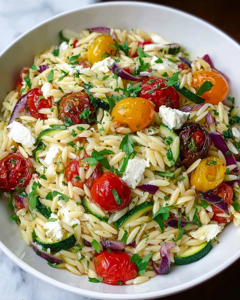 Mediterranean Orzo Pasta Salad Recipe - Recipe Image
